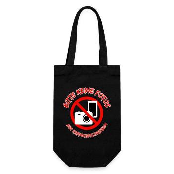 Please no photos - I'm on sick leave - Gift Bag for Bottles - black - Front
