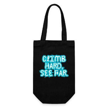 Climb hard, See Far. - Gift Bag for Bottles - black - Front