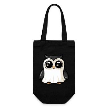 Owl Halloween Comic Ghost - Gift Bag for Bottles - black - Front