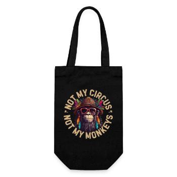 Not my circus, not my monkeys - Geschenkbeutel für Flaschen - Schwarz - Vorne
