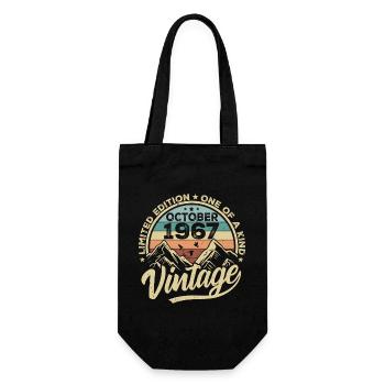 October 1967 Birthday 1967 Born October 1967 - Gift Bag for Bottles - black - Front