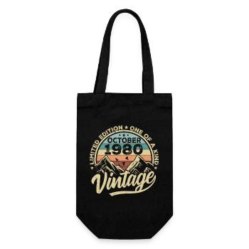 Octobre 1980 Anniversaire 1980 Né en octobre 1980 - Sac à bouteille - noir - Devant