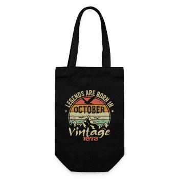 Awesome Since October 1973 - October 1973 Gift - Gift Bag for Bottles - black - Front