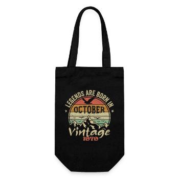 Awesome Since October 1979 - October 1979 Gift - Gift Bag for Bottles - black - Front