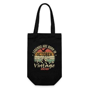 Awesome Since October 2019 - October 2019 Gift - Gift Bag for Bottles - black - Front