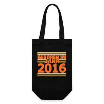Born in 2016 - Gift Bag for Bottles - black - Front