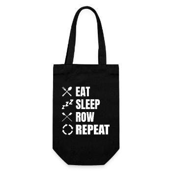 Eat Sleep Row Repeat - Geschenkbeutel für Flaschen - Schwarz - Vorne