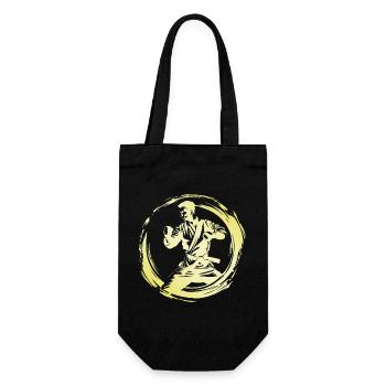 Karate Man - Gift Bag for Bottles - black - Front