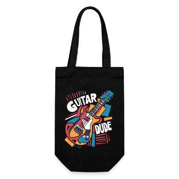 Guitar Dude - Musik für Gitarrenfans - Geschenkbeutel für Flaschen - Schwarz - Vorne