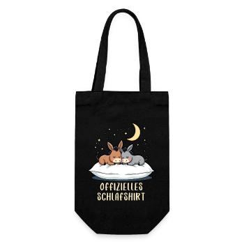 Offizielles Schlafshirt Pärchen Esel - Geschenkbeutel für Flaschen - Schwarz - Vorne
