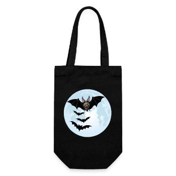 Chauves souris vampires et lune - Sac à bouteille - noir - Devant