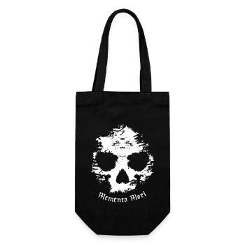 Memento Mori Skull - Gift Bag for Bottles - black - Front