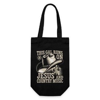 For faith and country fans - Gift Bag for Bottles - black - Front