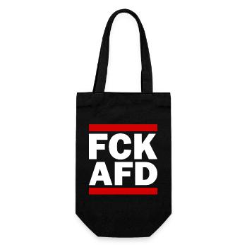 Fck afd - Geschenkbeutel für Flaschen - Schwarz - Vorne