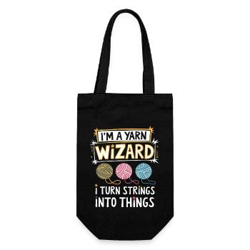 Enchanting creations made of yarn - Gift Bag for Bottles - black - Front