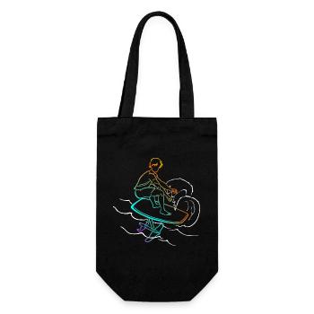 Foil Foiling Wing Sling Surf - Geschenkbeutel für Flaschen - Schwarz - Vorne