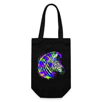 Zebra - Geschenkbeutel für Flaschen - Schwarz - Vorne