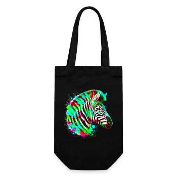 Zebra - Geschenkbeutel für Flaschen - Schwarz - Vorne