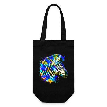 Zebra - Gift Bag for Bottles - black - Front