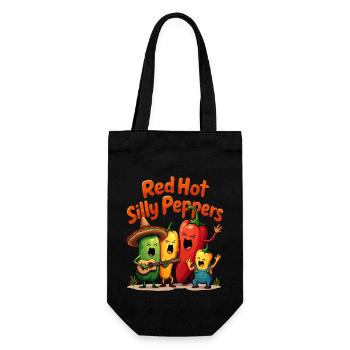 Red Hot Silly Peppers - Gift Bag for Bottles - black - Front