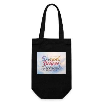 Dream Believe Achieve - Gift Bag for Bottles - black - Front