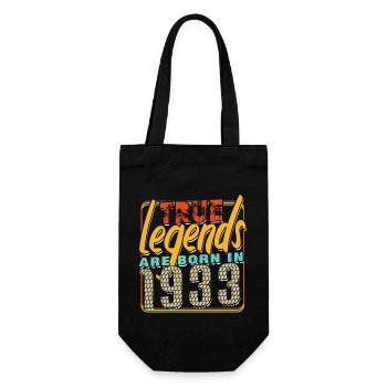 True legends are born in 1933 Vintage Birthday - Gift Bag for Bottles - black - Front