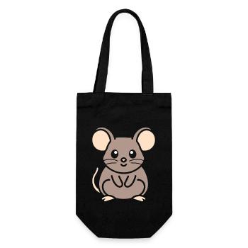 Ratte - Geschenkbeutel für Flaschen - Schwarz - Vorne