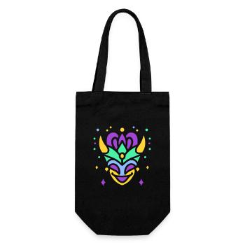 Carnival mask - Gift Bag for Bottles - black - Front