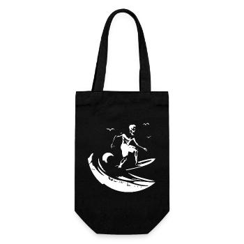 Dessin de surf - Sac à bouteille - noir - Devant