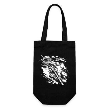 Lacrosse bat graffiti - Gift Bag for Bottles - black - Front