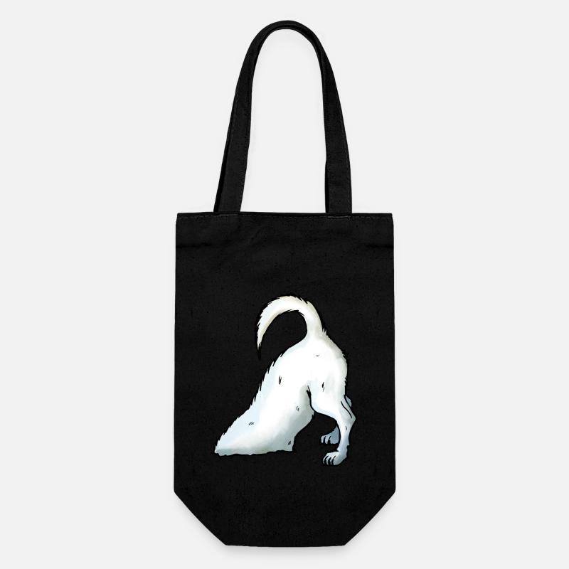 Jack Russell digs - Gift Bag for Bottles - black