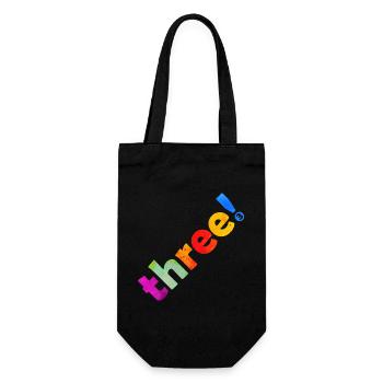 THREE 3 YEARS 3RD BIRTHDAY - Gift Bag for Bottles - black - Front