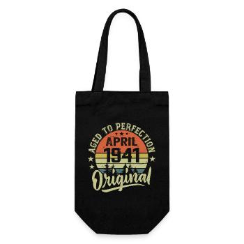 Anniversaire Avril 1941 - Idée Cadeau Avril 1941 - Sac à bouteille - noir - Devant