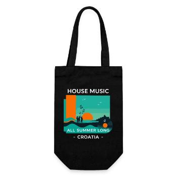Kroatien House Musik - Geschenkbeutel für Flaschen - Schwarz - Vorne