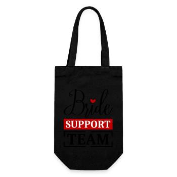 Braut Support Team - Geschenkbeutel für Flaschen - Schwarz - Vorne