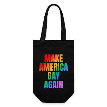 Make America GAY Again - Geschenkbeutel für Flaschen - Schwarz - Vorne