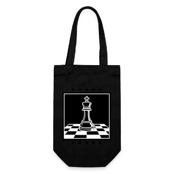 Schach König Chess - Geschenkbeutel für Flaschen - Schwarz - Vorne