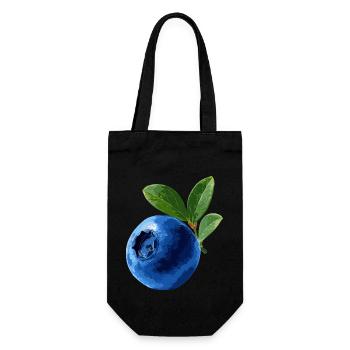 Blaubeere - Geschenkbeutel für Flaschen - Schwarz - Vorne