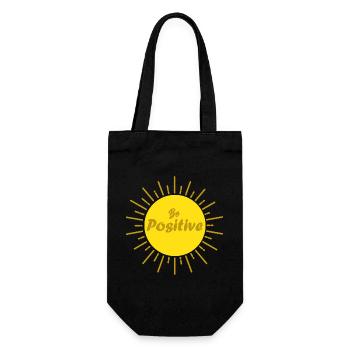 Be Positive Cadeau Positivité Soleil et Bonne Onde - Sac à bouteille - noir - Devant