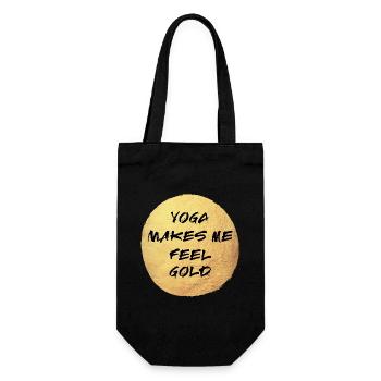 Yoga Circle Feel Gold Luxury Vibes om Namaste Round - Sac à bouteille - noir - Devant