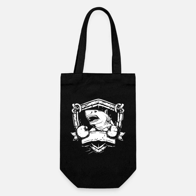 Écusson de boxer requin - Sac à bouteille - noir