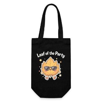 Leaf of the Party Happy Fall Harvest Autumn Leaf - Gift Bag for Bottles - black - Front
