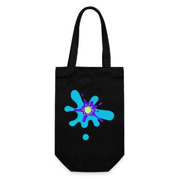Abstract Color Strike Pattern - Gift Bag for Bottles - black - Front