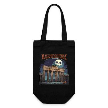 Halloween Town Berlin Halloweenparty - Geschenkbeutel für Flaschen - Schwarz - Vorne