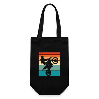 Motocross Retro Motorsport - Gift Bag for Bottles - black - Front