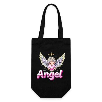 Y2K Retro – Cyber Angel - Geschenkbeutel für Flaschen - Schwarz - Vorne