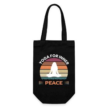 Yoga pour la paix intérieure hommes - Sac à bouteille - noir - Devant