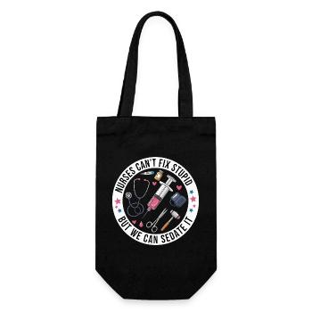 Nurses Can't Fix Stupid But We Can Sedate It Funny - Gift Bag for Bottles - black - Front