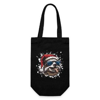 Sloth Christmas Funny - Gift Bag for Bottles - black - Front