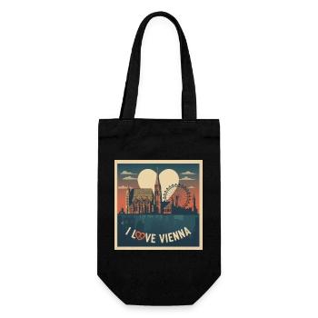 Vienna Love Stephansdom - Geschenkbeutel für Flaschen - Schwarz - Vorne